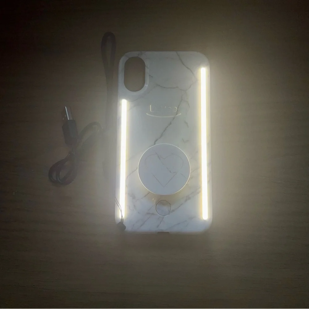 2 iPhone X Cases Bundle LuMee Duo & Rose Gold Phone Cases